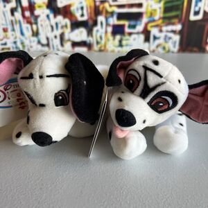 Disney‎ 101 Dalmatians Beanie Bean Bag Plush Lucky and Jewel